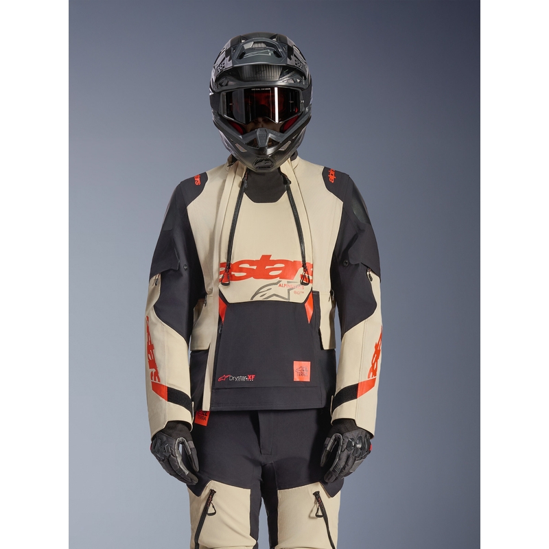 Giacca da moto Alpinestars Halo PRO Drystar XF Crema-Nero-Rosso