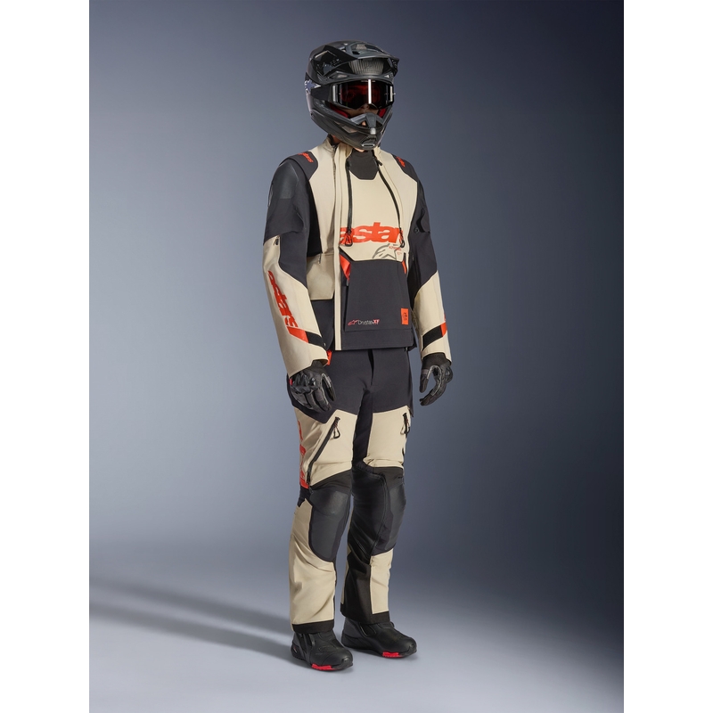 Giacca da moto Alpinestars Halo PRO Drystar XF Crema-Nero-Rosso