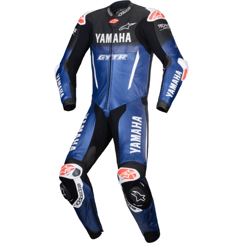 Tuta da moto in pelle intera Alpinestars GP-R7 YAMAHA GYTR TECH-AIR compatibile con la collezione blu-nero-bianco-rosso