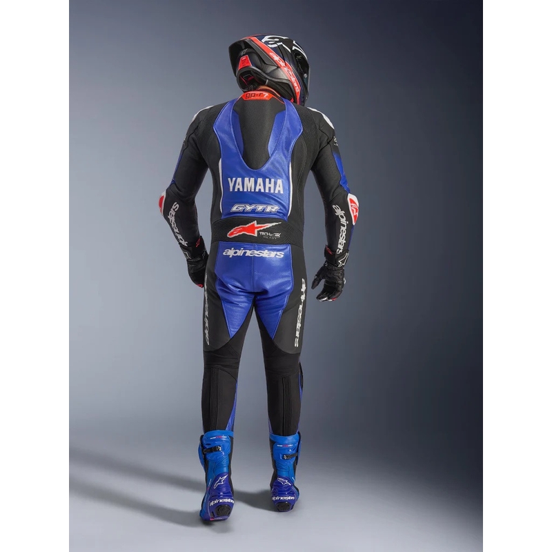 Tuta da moto in pelle intera Alpinestars GP-R7 YAMAHA GYTR TECH-AIR compatibile con la collezione blu-nero-bianco-rosso
