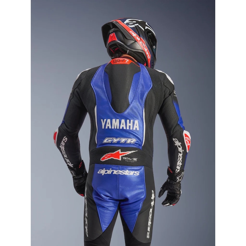 Tuta da moto in pelle intera Alpinestars GP-R7 YAMAHA GYTR TECH-AIR compatibile con la collezione blu-nero-bianco-rosso