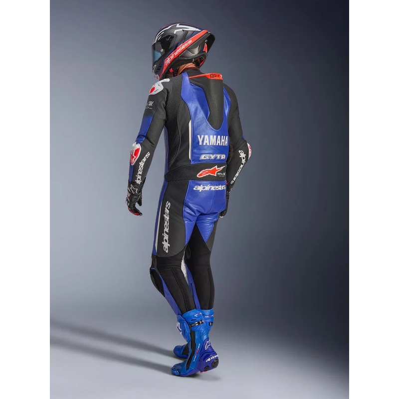 Tuta da moto in pelle intera Alpinestars GP-R7 YAMAHA GYTR TECH-AIR compatibile con la collezione blu-nero-bianco-rosso