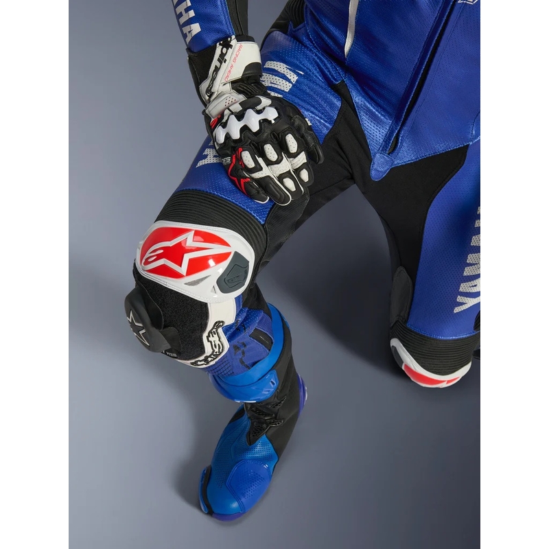 Tuta da moto in pelle intera Alpinestars GP-R7 YAMAHA GYTR TECH-AIR compatibile con la collezione blu-nero-bianco-rosso