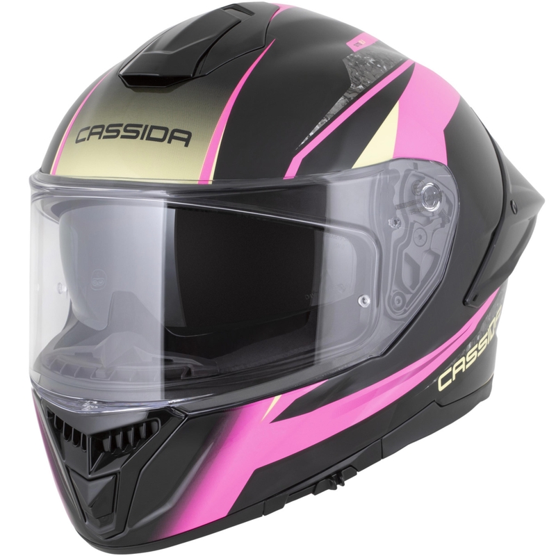 Casco integrale da moto Cassida Integral GTS 2.1 Mega nero-rosa-bianco-vaniglia