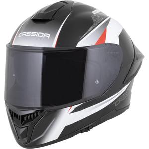Casco integrale da moto Cassida Integral GTS 2.1 Mega nero-bianco-rosso