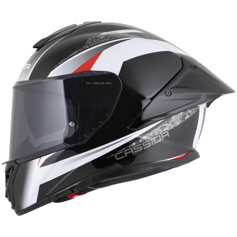Casco integrale da moto Cassida Integral GTS 2.1 Mega nero-bianco-rosso
