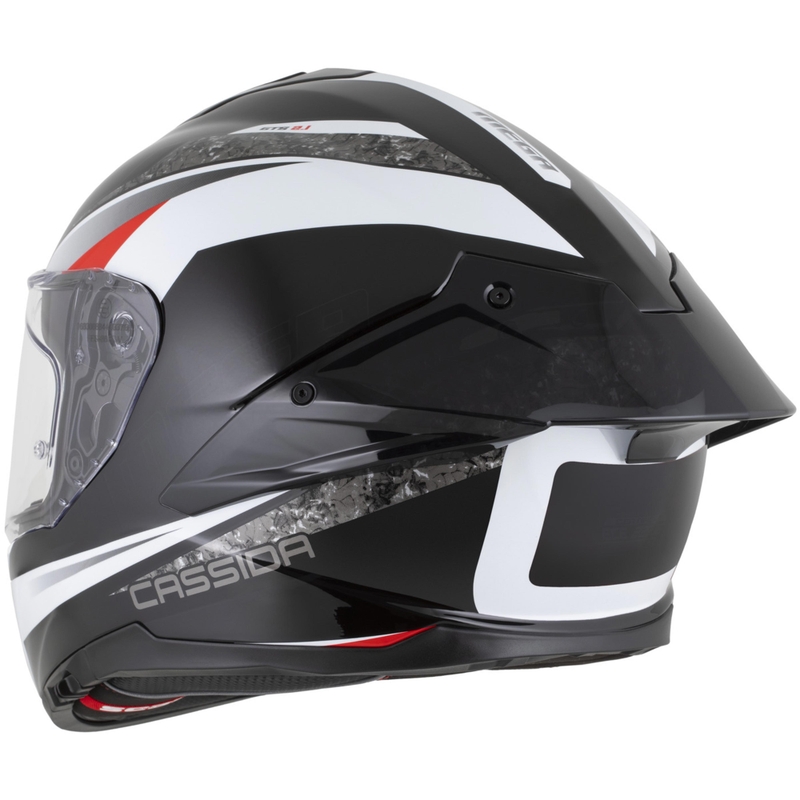 Casco integrale da moto Cassida Integral GTS 2.1 Mega nero-bianco-rosso