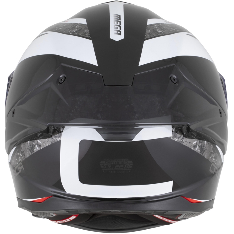 Casco integrale da moto Cassida Integral GTS 2.1 Mega nero-bianco-rosso