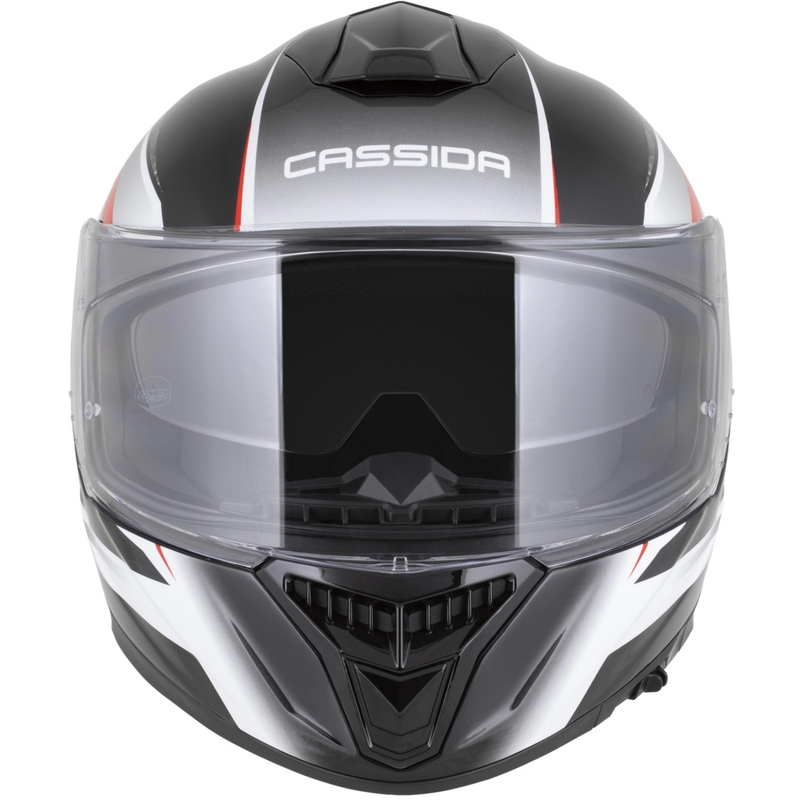 Casco integrale da moto Cassida Integral GTS 2.1 Mega nero-bianco-rosso