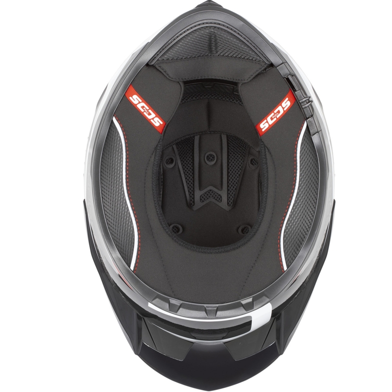 Casco integrale da moto Cassida Integral GTS 2.1 Mega nero-bianco-rosso