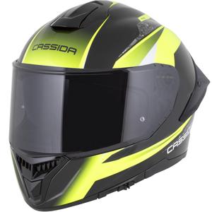 Casco integrale da moto Cassida Integral GTS 2.1 Mega nero-giallo fluo-bianco