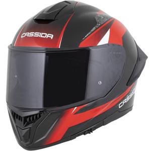 Casco integrale da moto Cassida Integral GTS 2.1 Mega nero-rosso-bianco