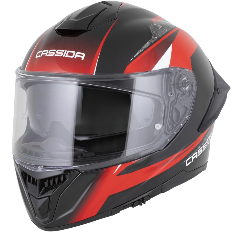 Casco integrale da moto Cassida Integral GTS 2.1 Mega nero-rosso-bianco