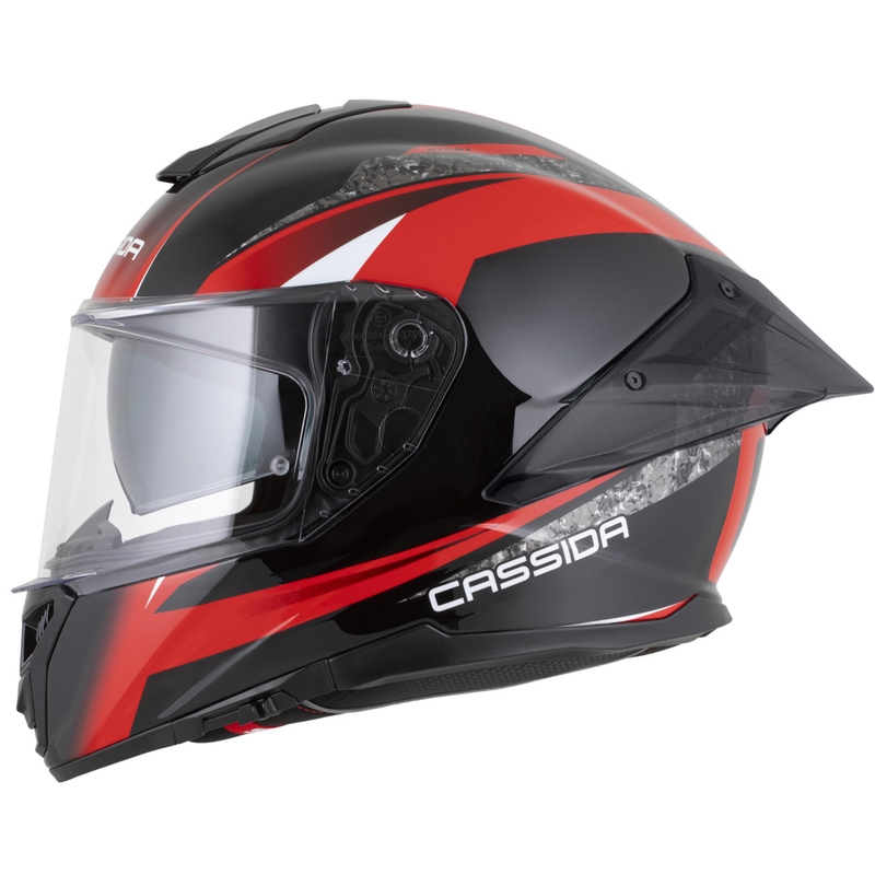 Casco integrale da moto Cassida Integral GTS 2.1 Mega nero-rosso-bianco