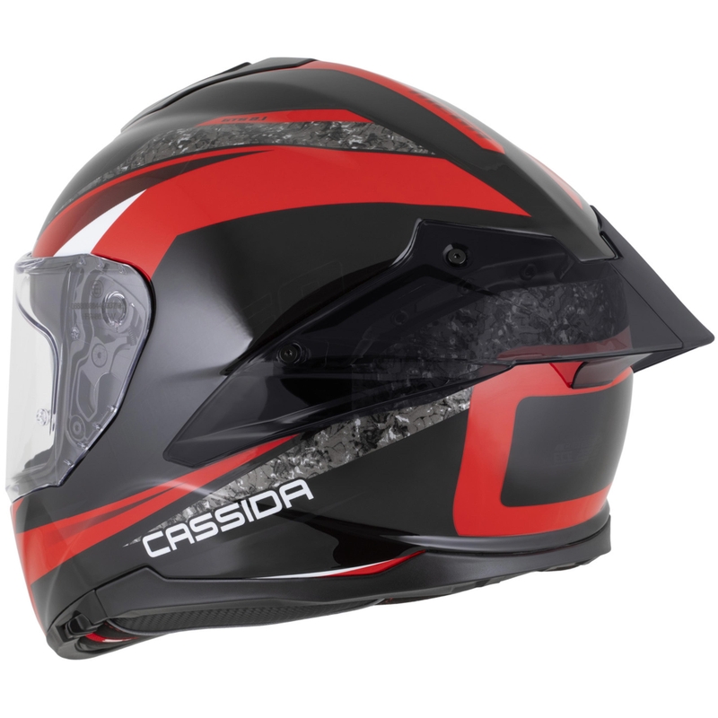 Casco integrale da moto Cassida Integral GTS 2.1 Mega nero-rosso-bianco