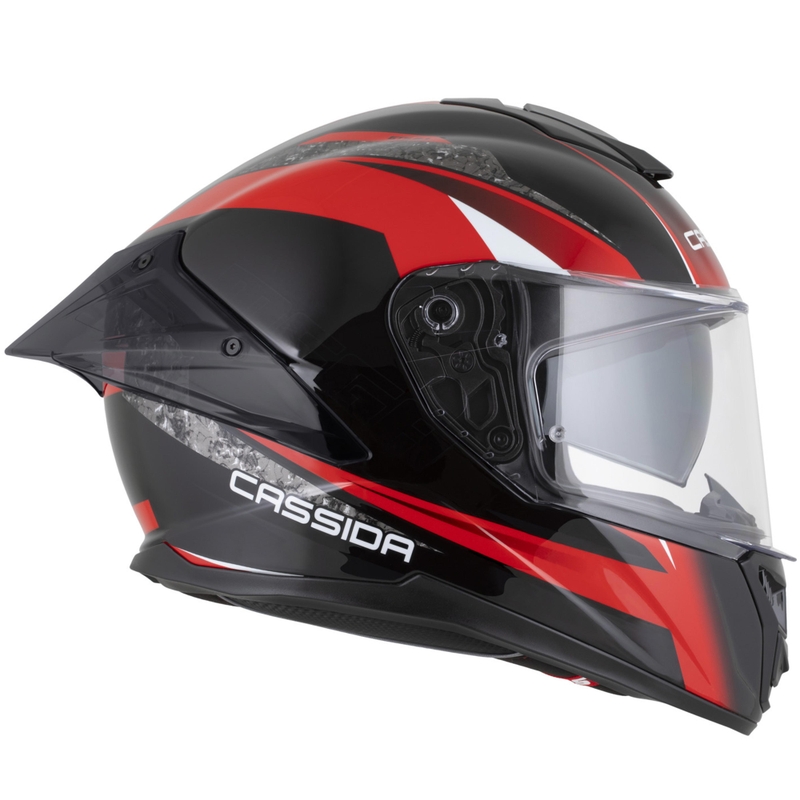 Casco integrale da moto Cassida Integral GTS 2.1 Mega nero-rosso-bianco