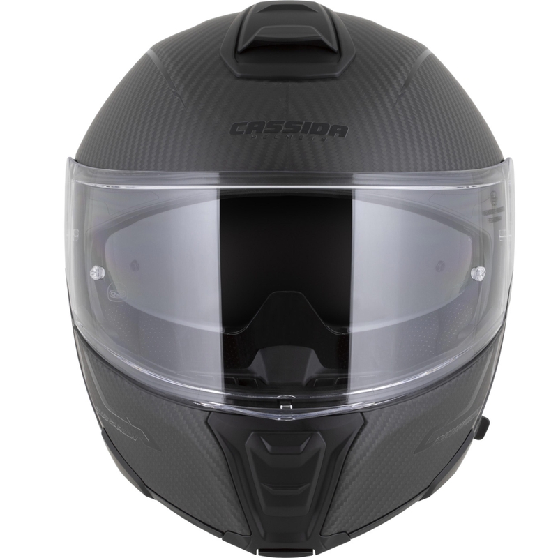Casco moto modulare Cassida Modulo 2.1 Plus Carbon BlackOut nero opaco