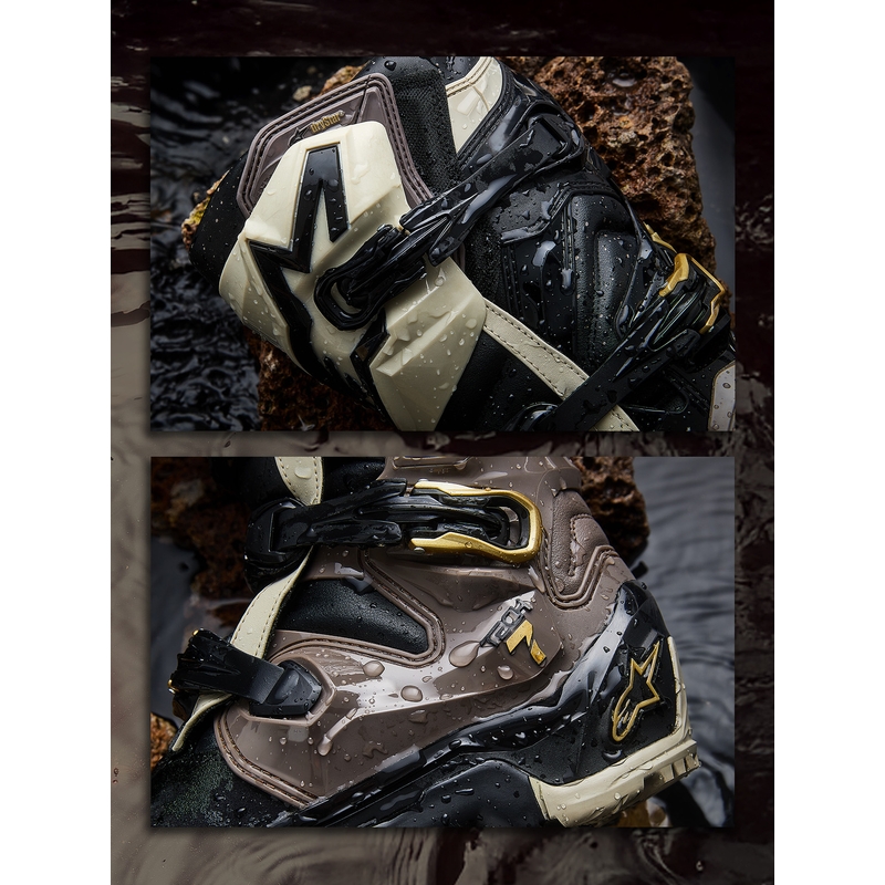 Stivali da moto Alpinestars TECH 7 Enduro Drystar Nero-Grigio scuro-Oro