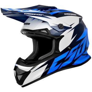 Casco cross Cassida Cross Cup Two nero-bianco-blu