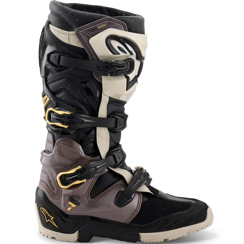 Stivali da moto Alpinestars TECH 7 Enduro Drystar Nero-Grigio scuro-Oro