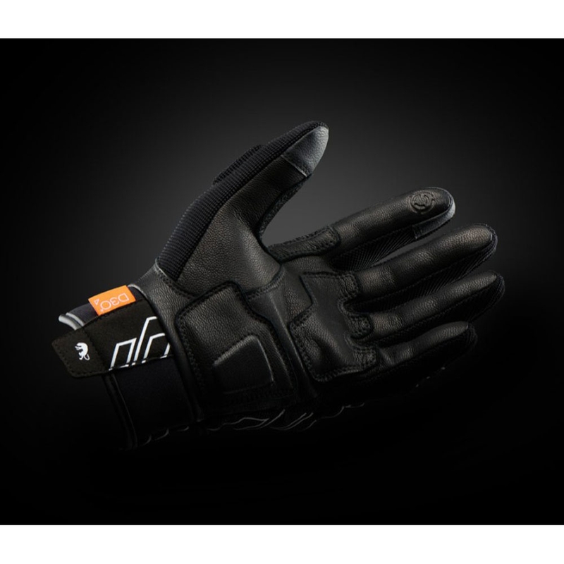 Guanti da moto da donna Furygan Jet Neon D3O® Evo neri e bianchi