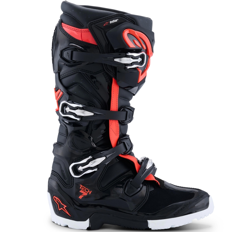 Stivali da moto Alpinestars TECH 7 Enduro Drystar nero-rosso fluo-bianco