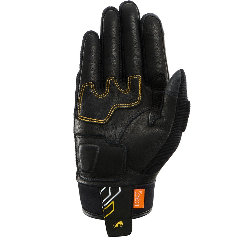 Guanti da moto da donna Furygan Jet Neon D3O® Evo neri e oro