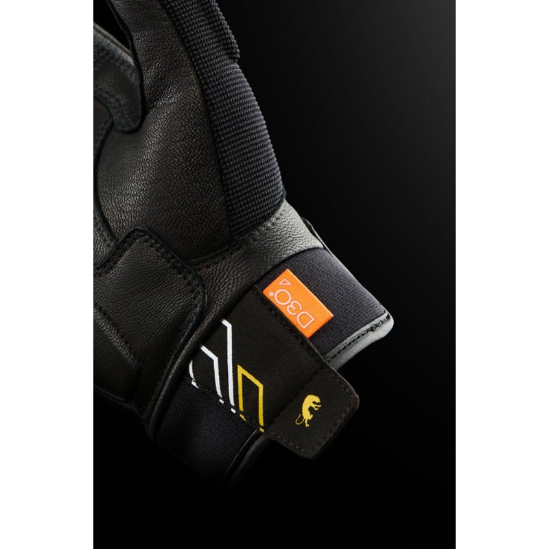 Guanti da moto da donna Furygan Jet Neon D3O® Evo neri e oro