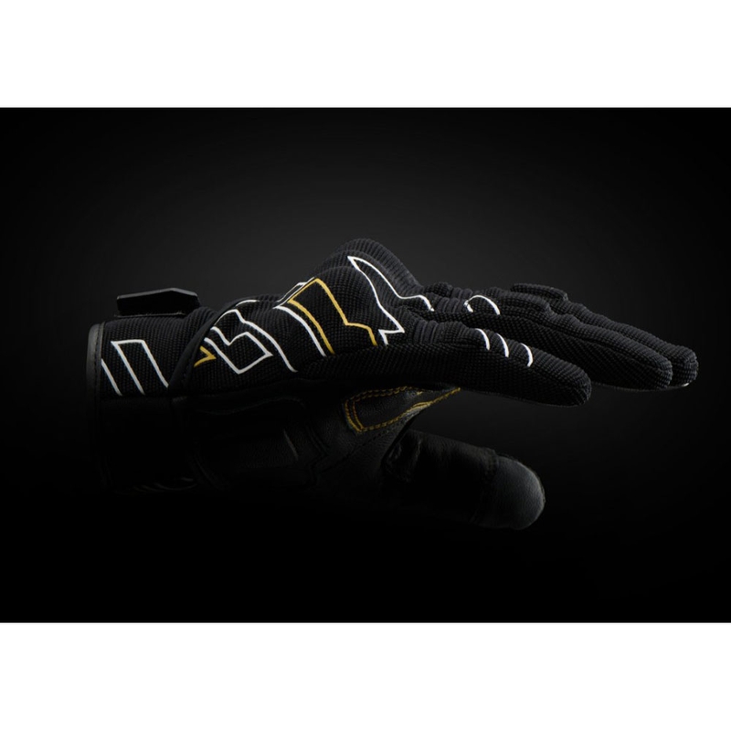 Guanti da moto da donna Furygan Jet Neon D3O® Evo neri e oro
