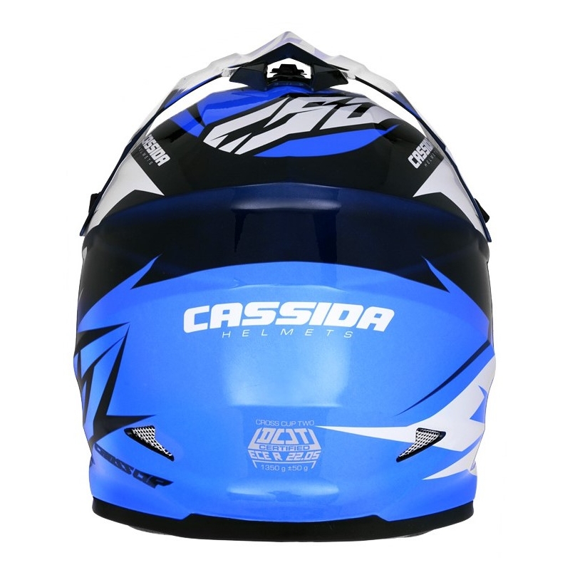 Casco cross Cassida Cross Cup Two nero-bianco-blu