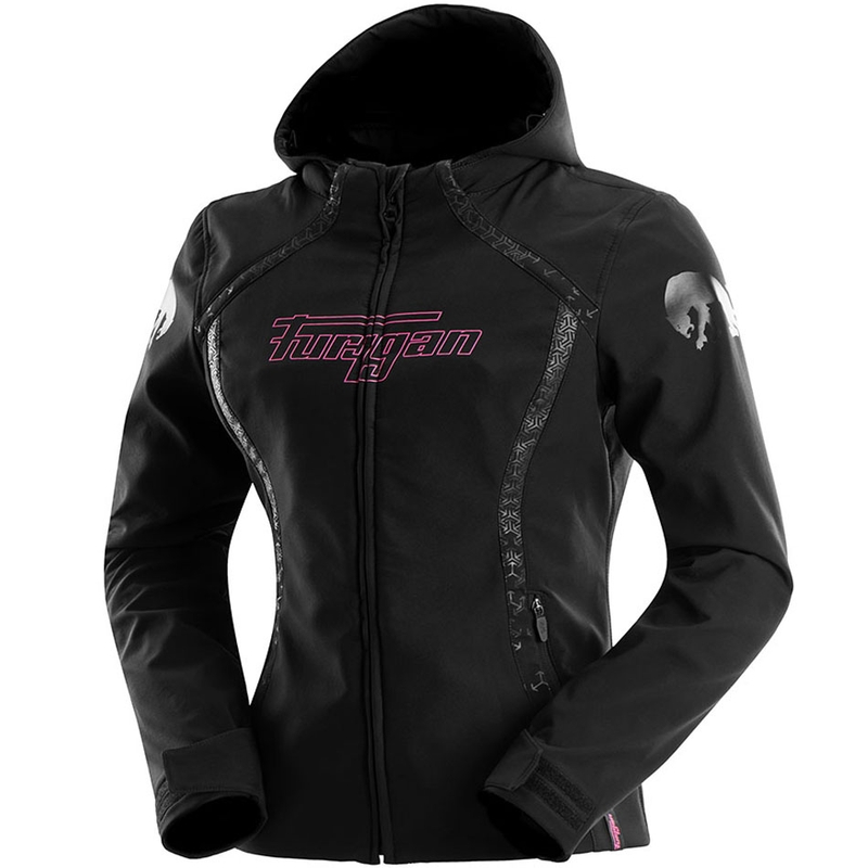 Giacca da motociclista da donna Furygan Skye, nera e rosa