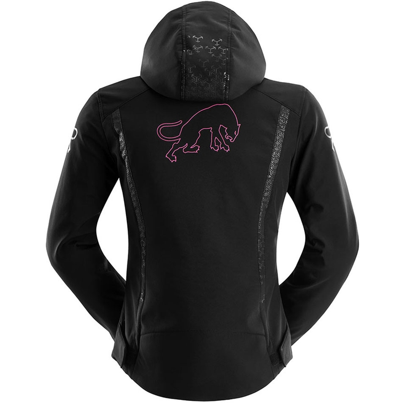 Giacca da motociclista da donna Furygan Skye, nera e rosa