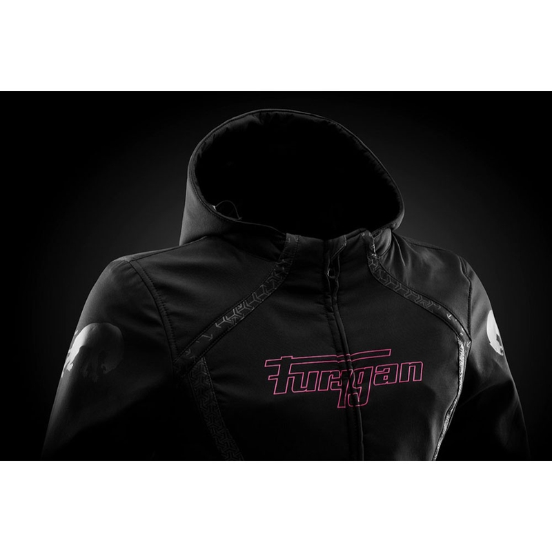 Giacca da motociclista da donna Furygan Skye, nera e rosa
