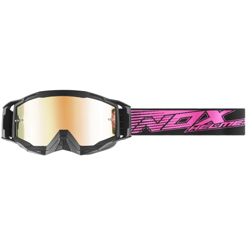 Occhiali da motocross NOX Spectre nero-rosa