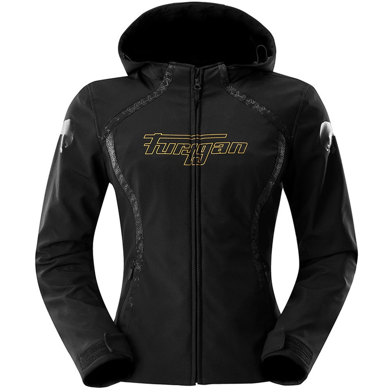 Giacca da motociclista da donna Furygan Skye, nera e oro