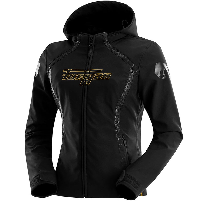 Giacca da motociclista da donna Furygan Skye, nera e oro