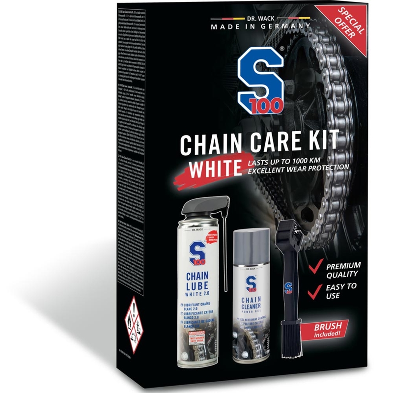 Kit per la cura della catena S100 (lubrificante bianco)