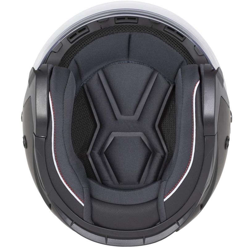 Casco da moto aperto Cassida Reflex 2.0 Safety Nero opaco-Grigio-Argento riflettente