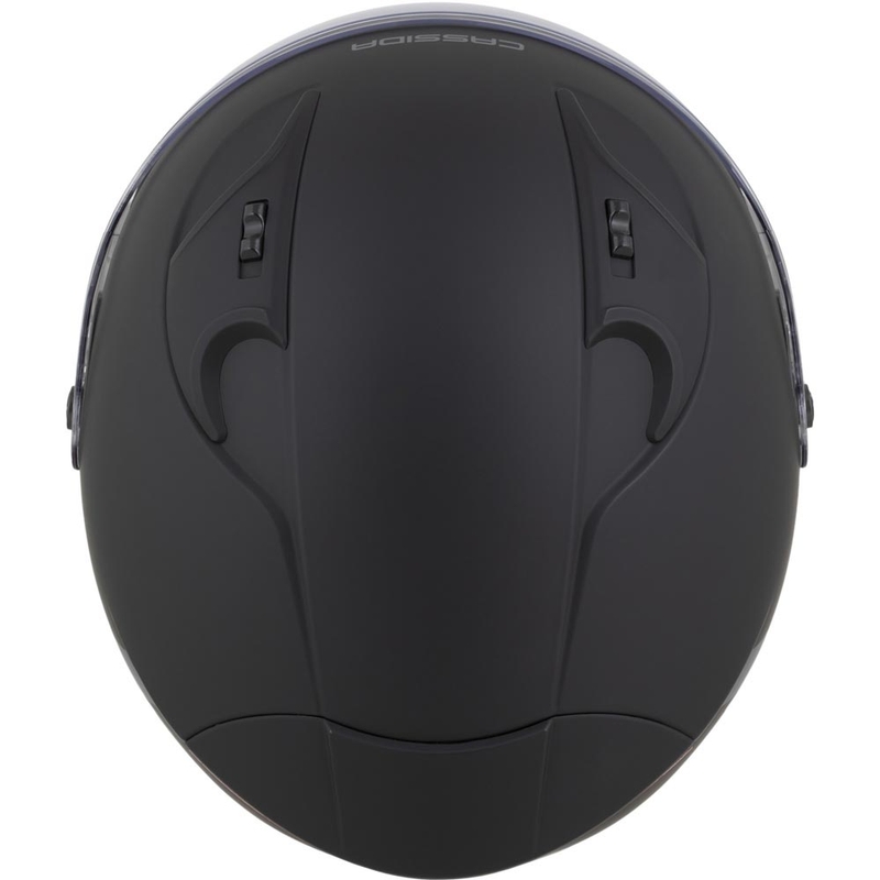 Casco da moto aperto Cassida Reflex 2.0 Safety Nero opaco-Grigio-Argento riflettente