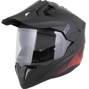 Casco da moto enduro ZED XD1 nero opaco-rosso