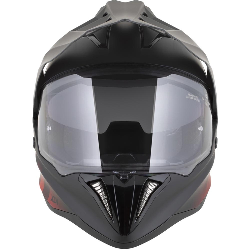 Casco da moto enduro ZED XD1 nero opaco-rosso