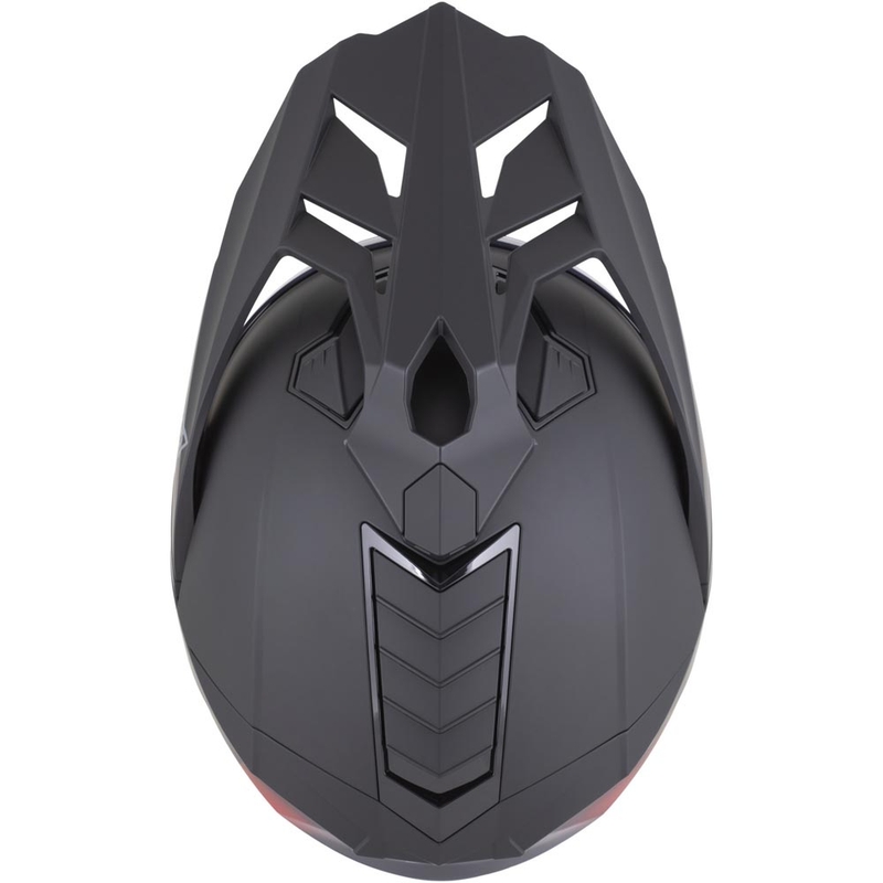 Casco da moto enduro ZED XD1 nero opaco-rosso