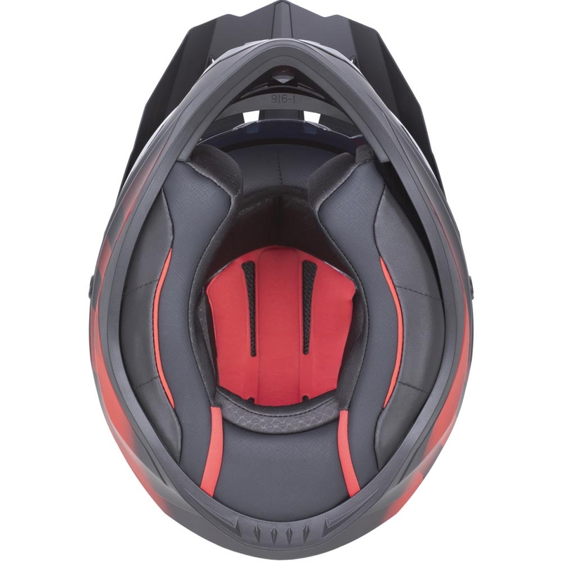 Casco da moto enduro ZED XD1 nero opaco-rosso