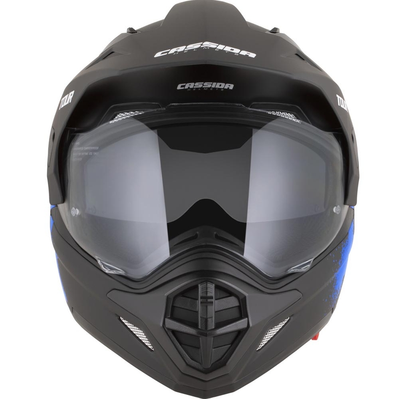 Casco da moto enduro Cassida Tour 2.0 Crew nero opaco-blu