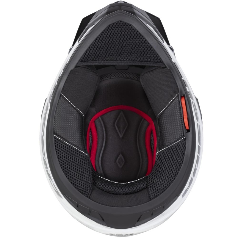Casco da moto enduro Cassida Tour 2.0 Crew nero opaco-rosso
