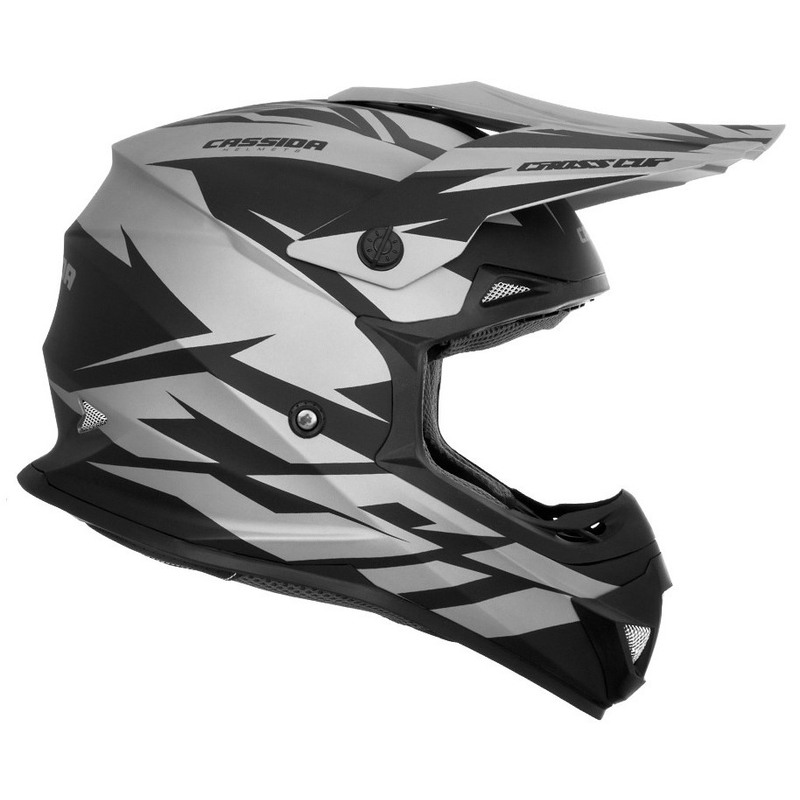 Casco da motocross Cassida Cross Cup Two nero-grigio