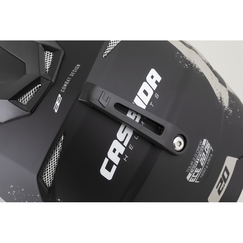 Casco da moto Enduro Cassida Tour 2.0 Crew nero opaco-sabbia
