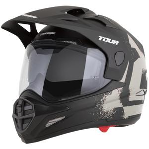 Casco da moto Enduro Cassida Tour 2.0 Crew nero opaco-sabbia