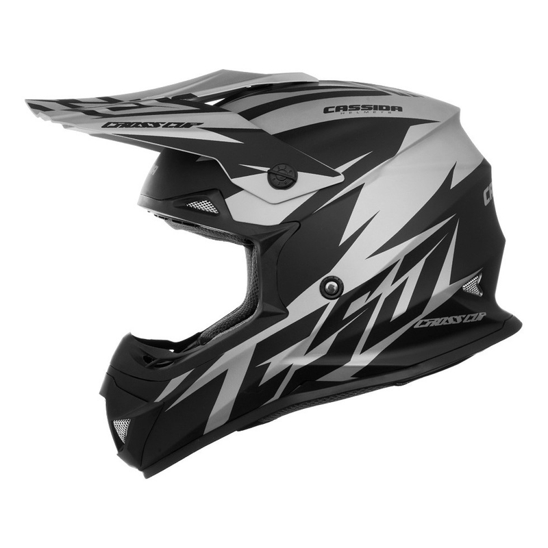 Casco da motocross Cassida Cross Cup Two nero-grigio