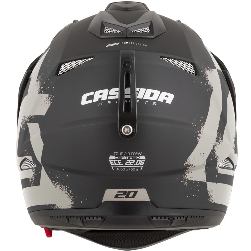 Casco da moto Enduro Cassida Tour 2.0 Crew nero opaco-sabbia